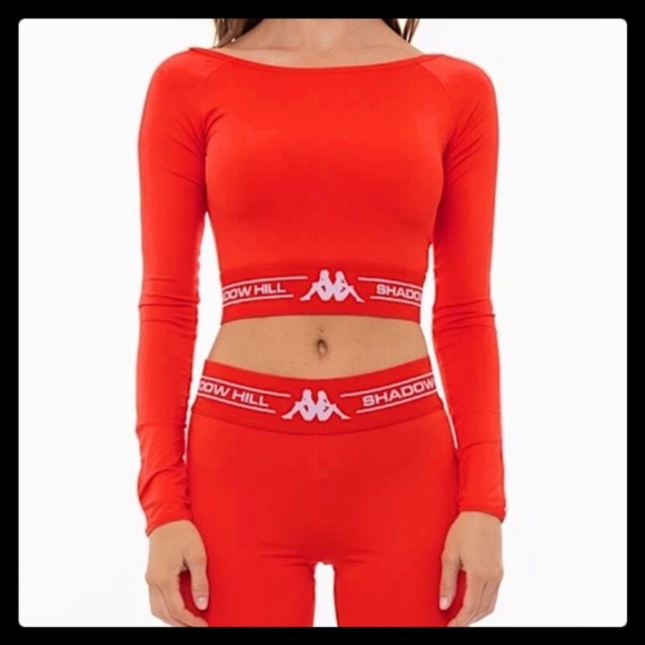 Kappa Tops - Kappa x Shadow Hill Serem Crop Top Red Large